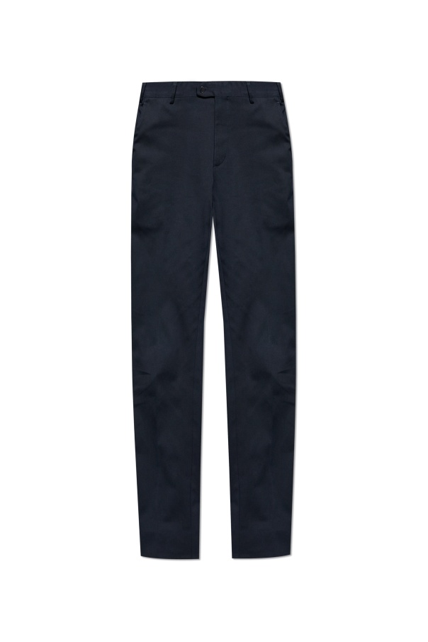 Brioni Stretch-design Chino Trousers In Blue