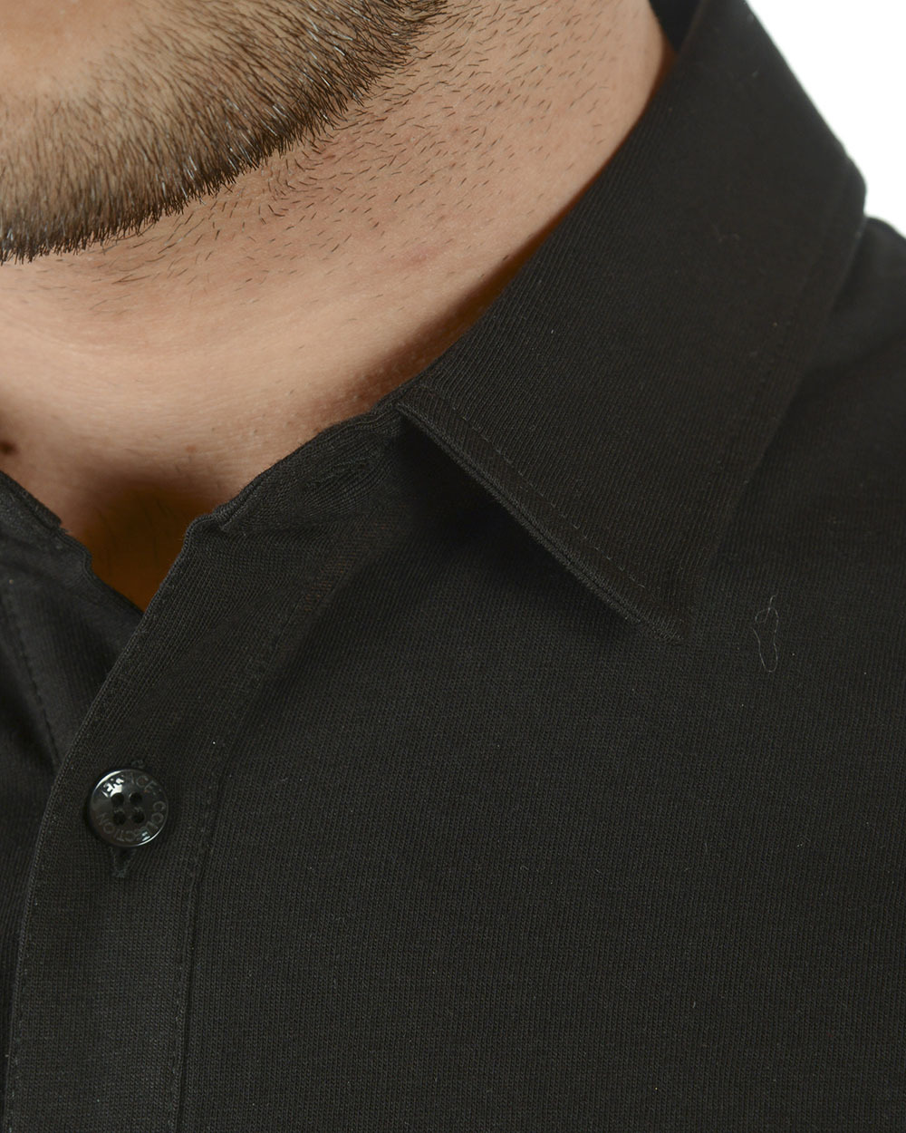 Versace Printed Polo Shirt In Black