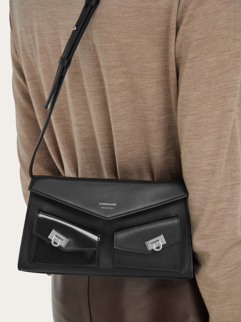 Ferragamo Multipocket Mini Bag In Black