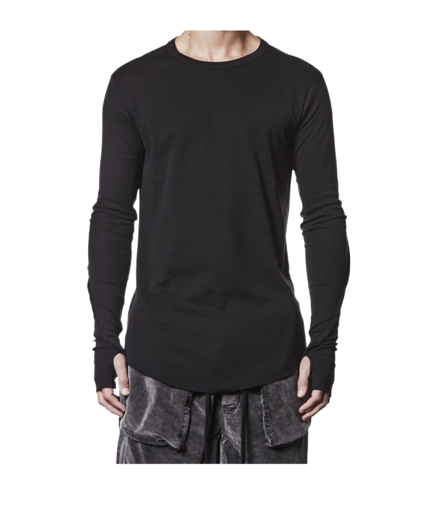 Thom Krom Slim Fit Cotton Jersey Long-sleeve T-shirt In Black