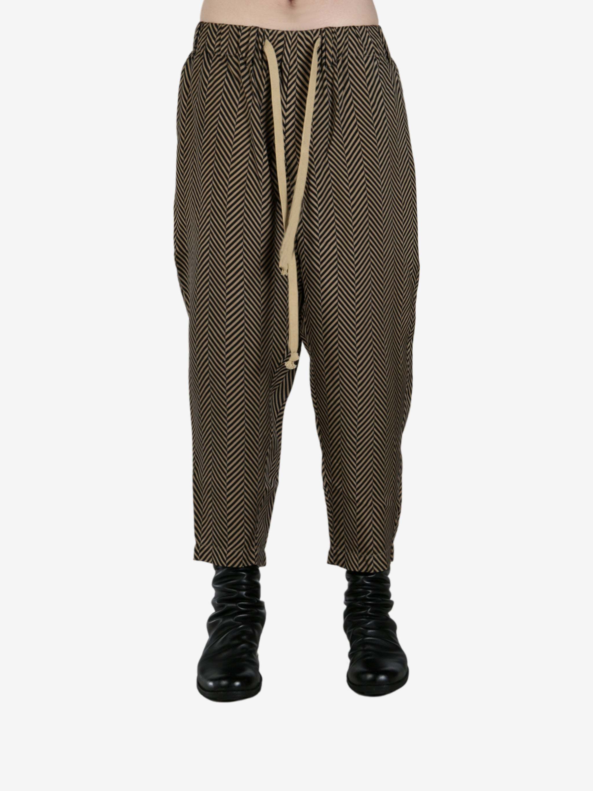 Uma Wang Drawstring Casual Pants In Brown