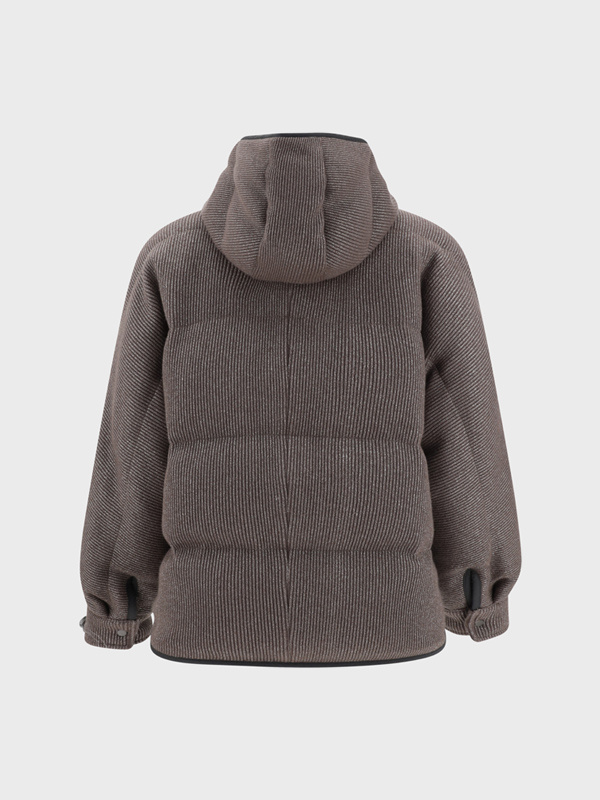 Brunello Cucinelli Long-sleeved Hooded Cotton Coat