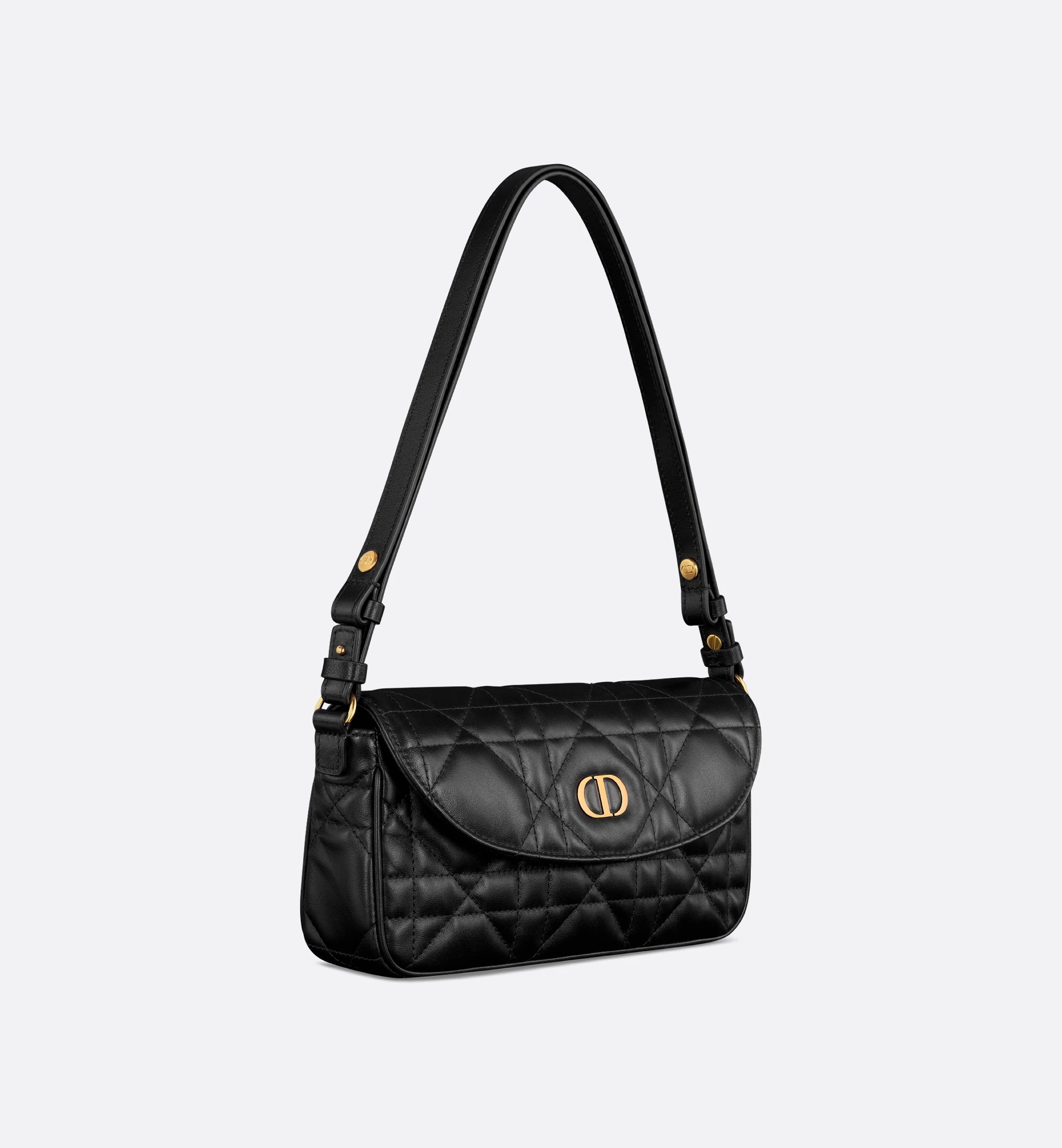 Dior Miss Caro D-vine Pouch With Chain In Black