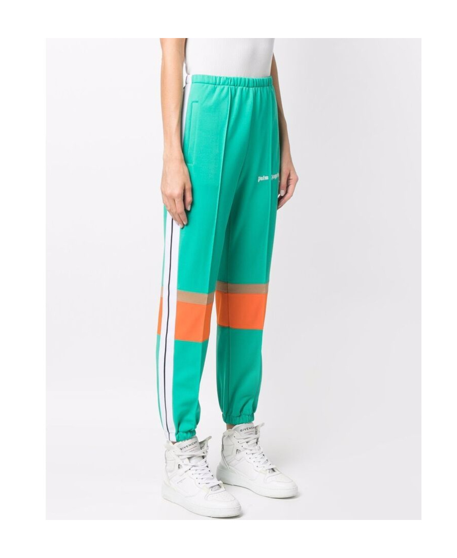 Palm Angels Green & Orange Track Lounge Pants In Blue