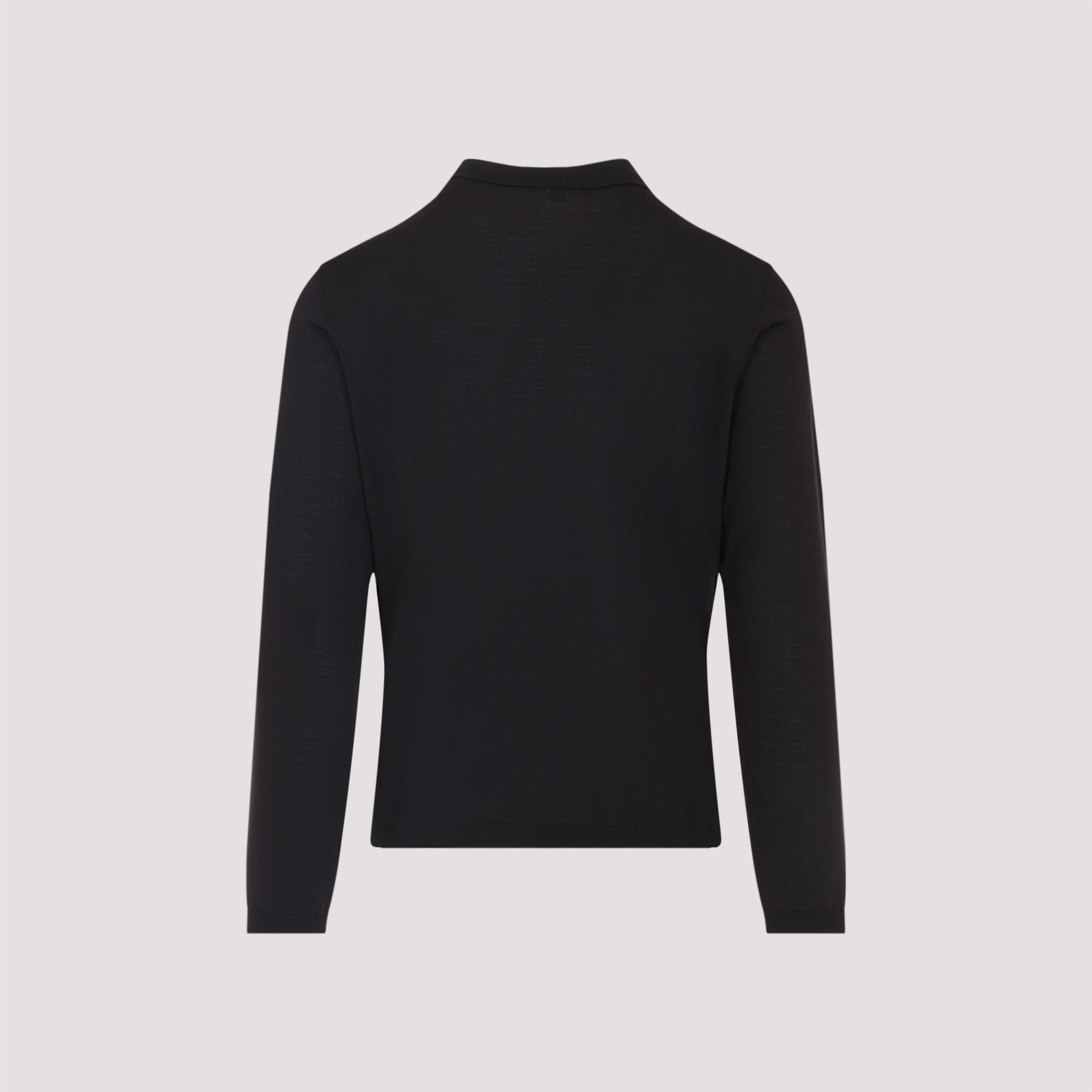 Giorgio Armani Classic Zip-up Pullover Crafted From Virgin Wool In Black