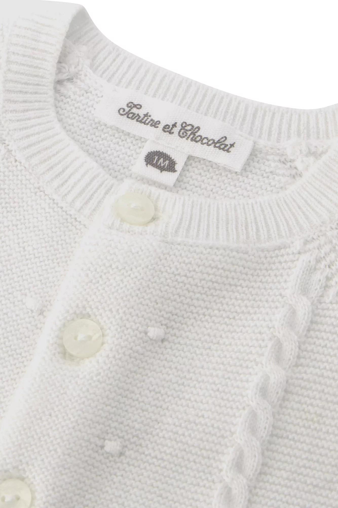 TARTINE ET CHOCOLAT LONG-SLEEVED KNITTED CARDIGAN