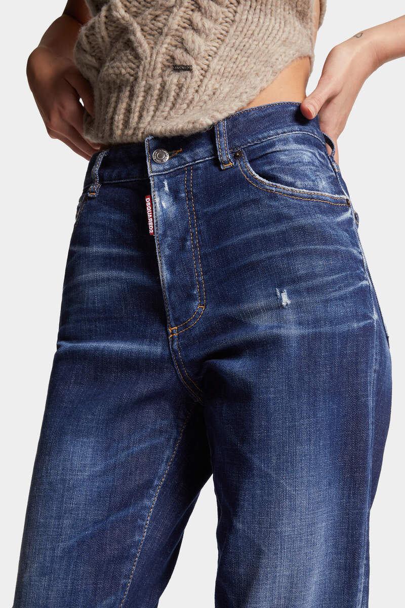 Dsquared2 Boston Basic Wash Straight-leg Jeans In Blue