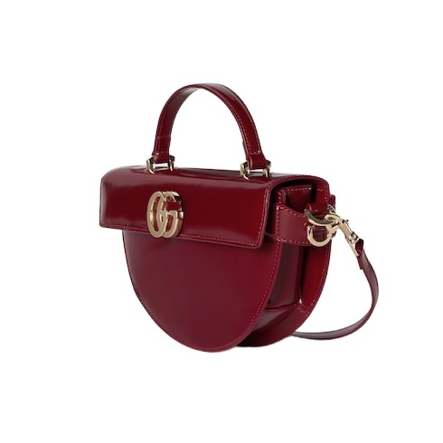 Gucci Small Half-moon Shoulder Bag In Red