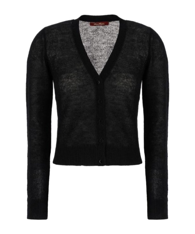 Shop Max Mara Long-sleeved Cardigan In Black