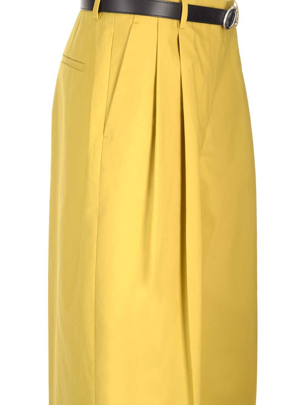 Jil Sander Cotton Straight-leg Tailored Trousers In Yellow
