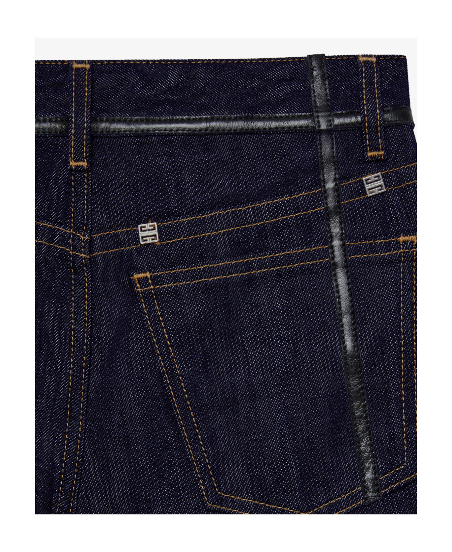 Givenchy Logo Denim Trousers In Black