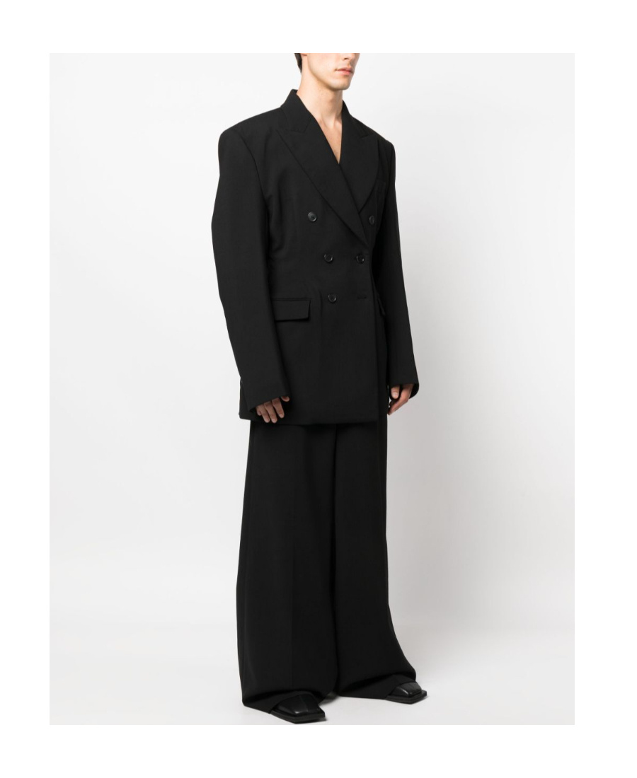 Vetements Double-breasted Suit Jacket In Black