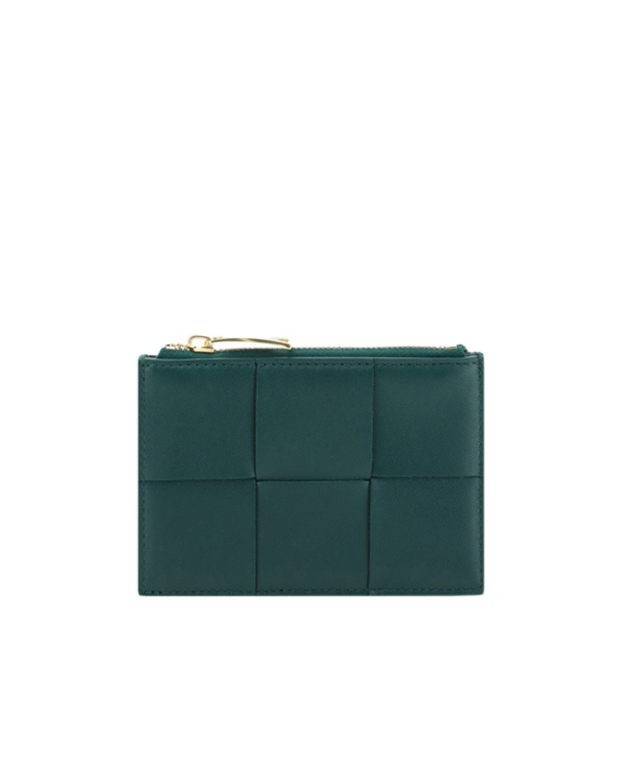 Bottega Veneta Cassette Leather Wallet In Green