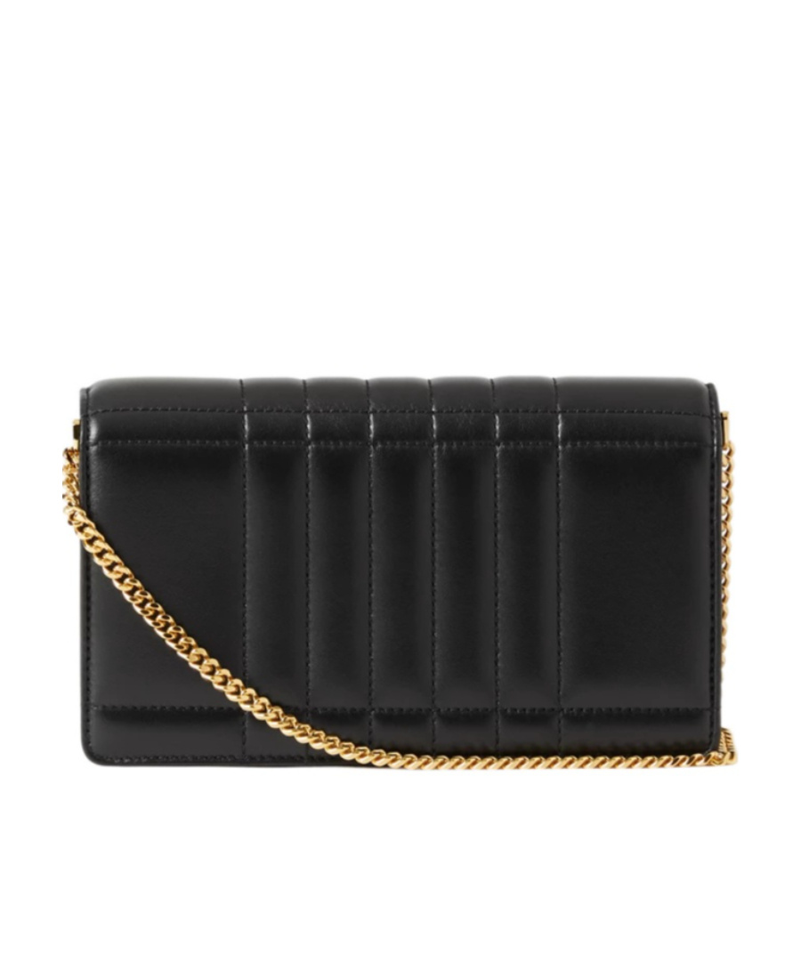 Burberry Quilted Leather Lola Mini Bag In Black