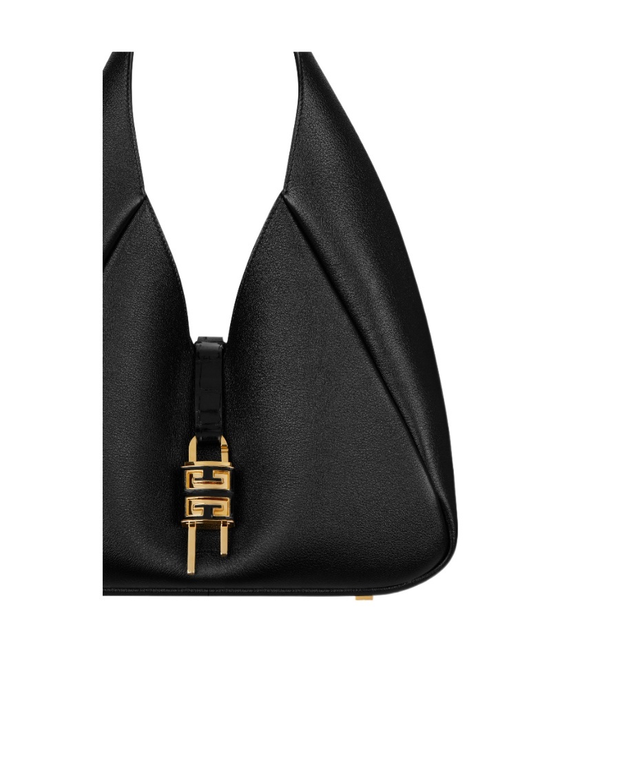 Givenchy Padlock Hobo Leather Bag In Black