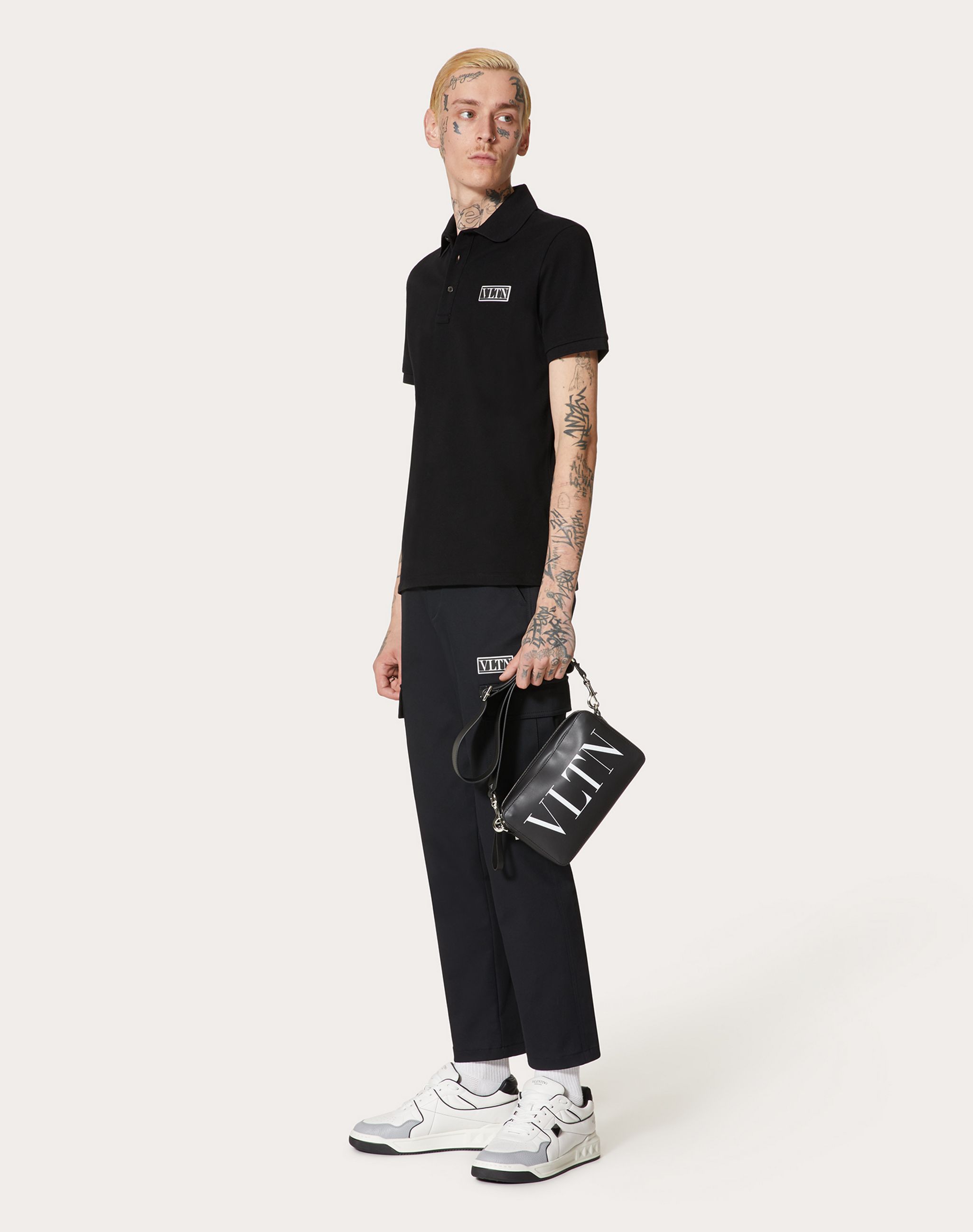 Valentino Vltn Crossbody Bag In Black