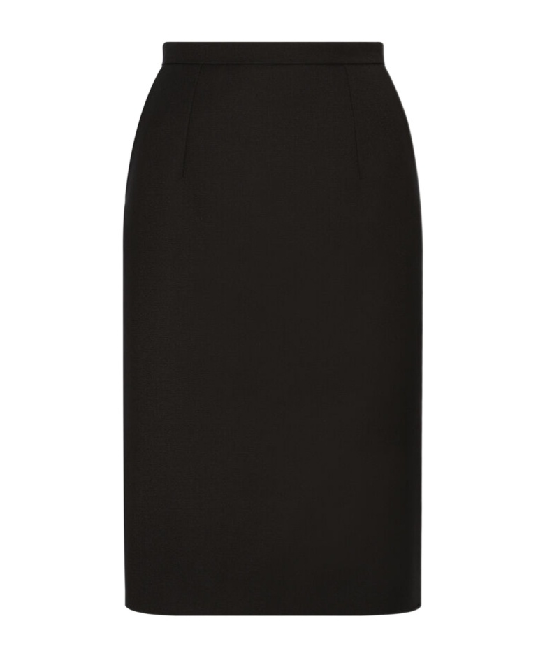 Dolce & Gabbana High-waist Pencil Miniskirt In Black