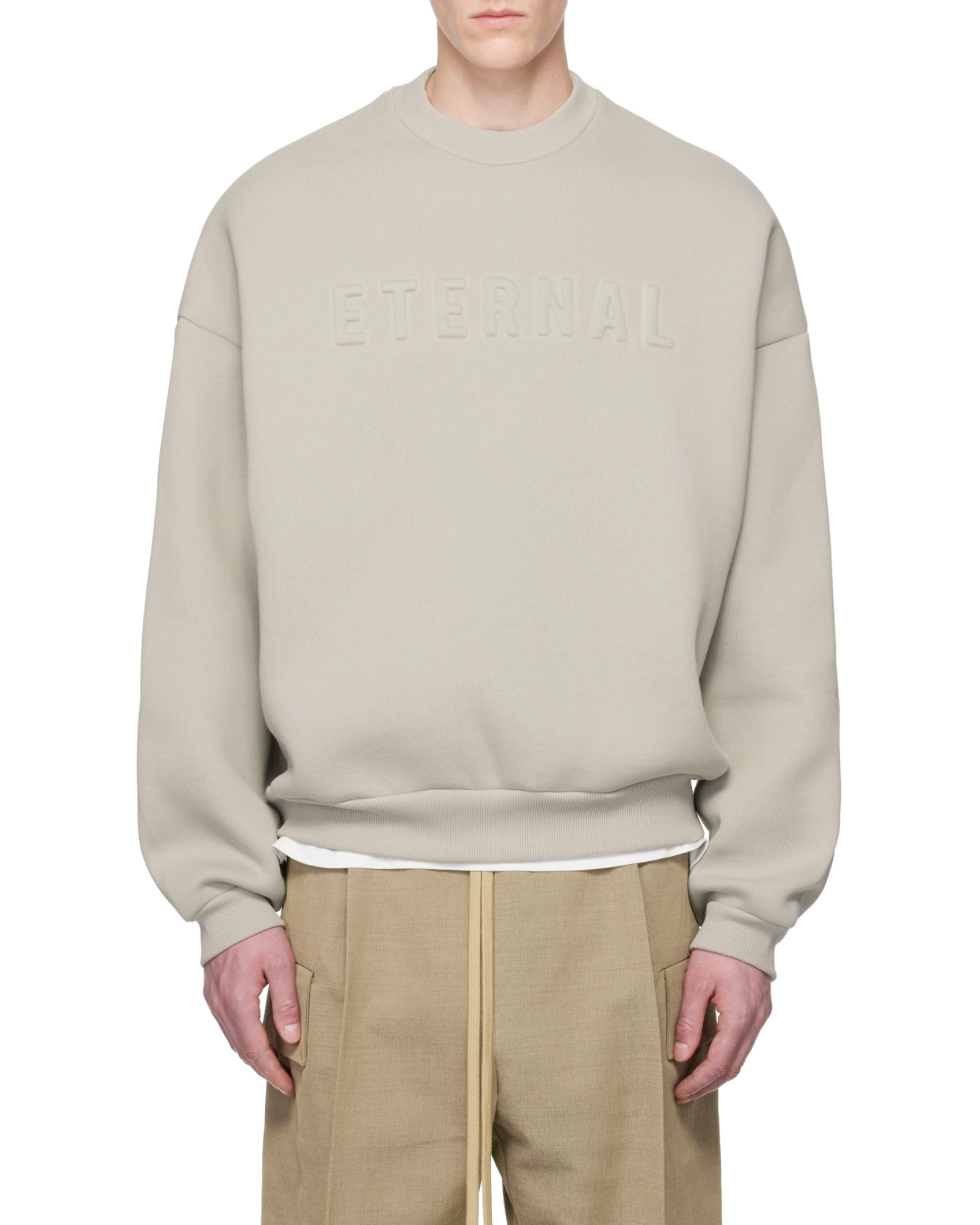 Fear Of God Long Sleeve Sweatshirt In White