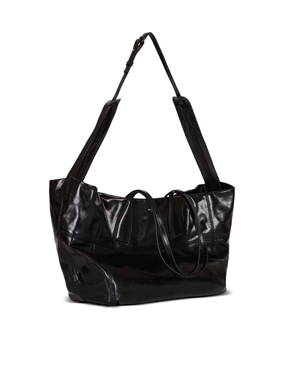 Balmain Rectangular Tote Bag Shoulder Strap In Black