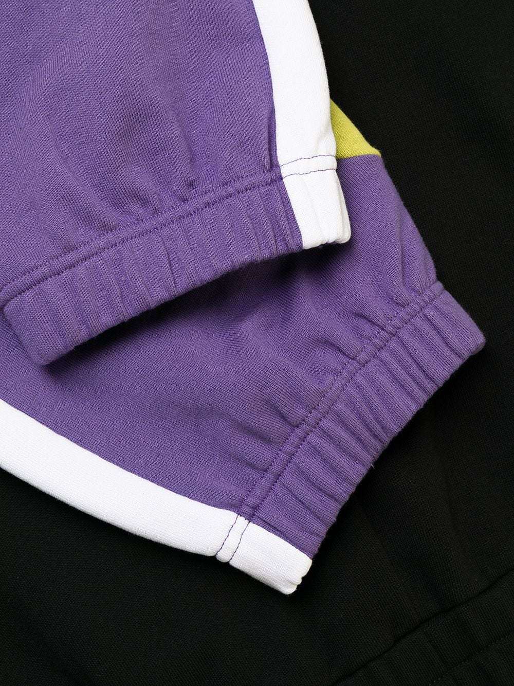 Msgm Colour-block Track Pants In Black