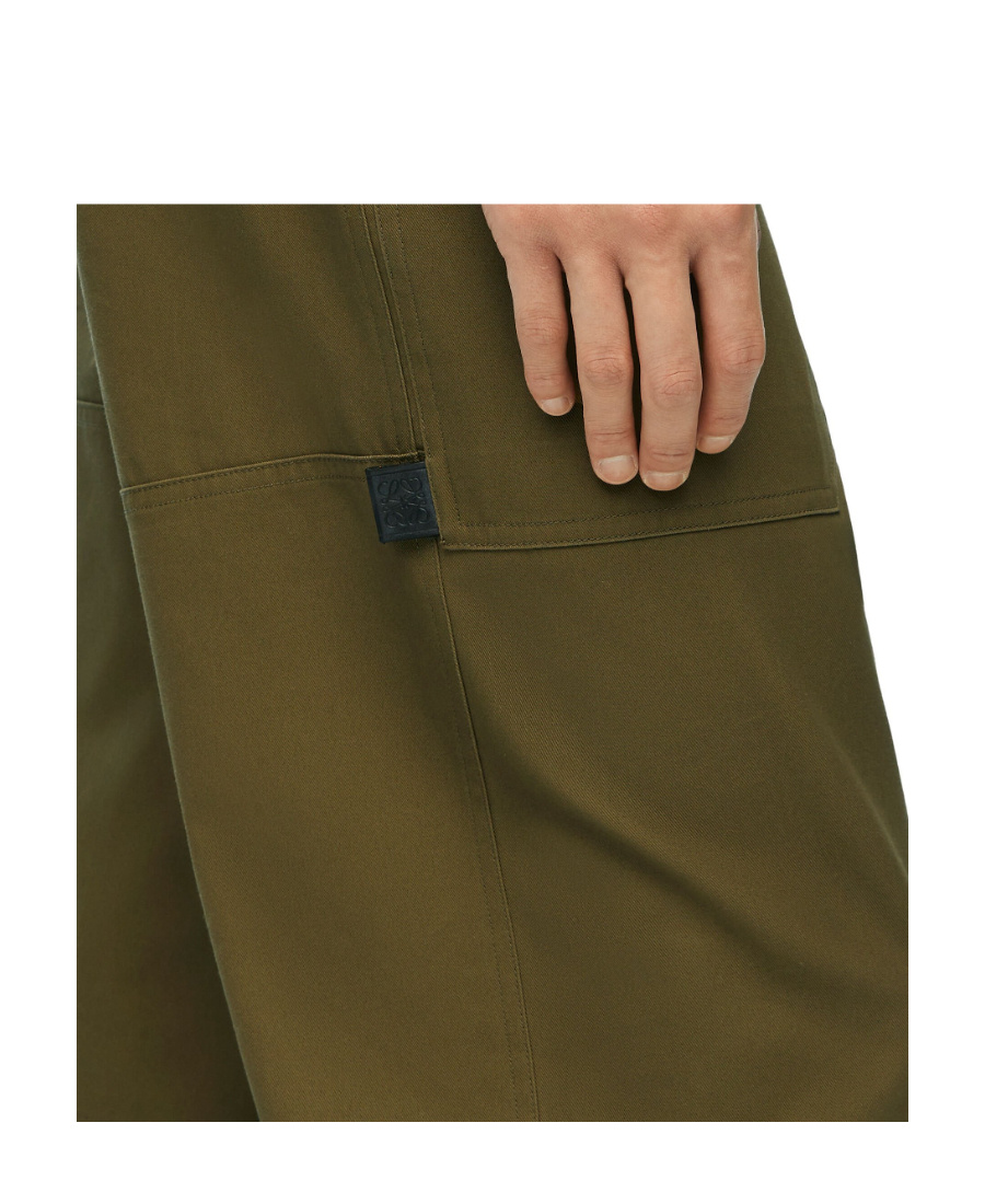 Shop Loewe Zip-detailed Cargo Trousers In Green