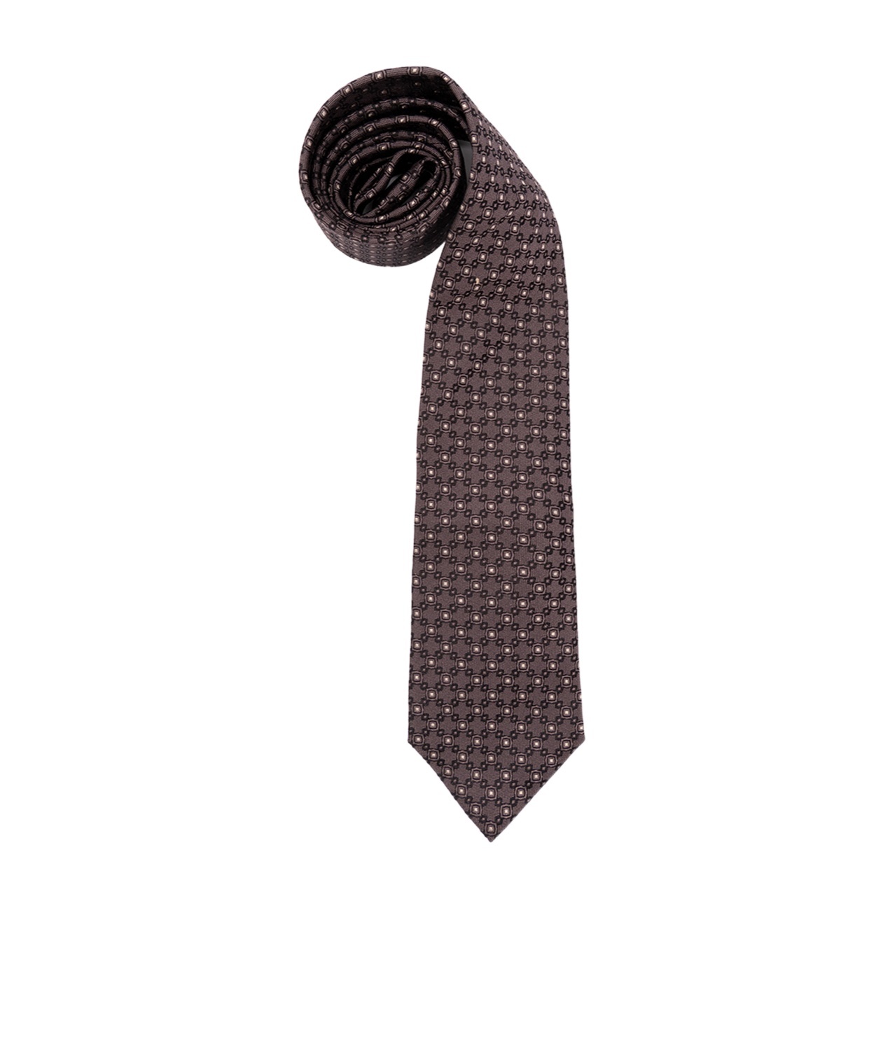 Brunello Cucinelli Men Necktie With Jacquard Pattern In Brown