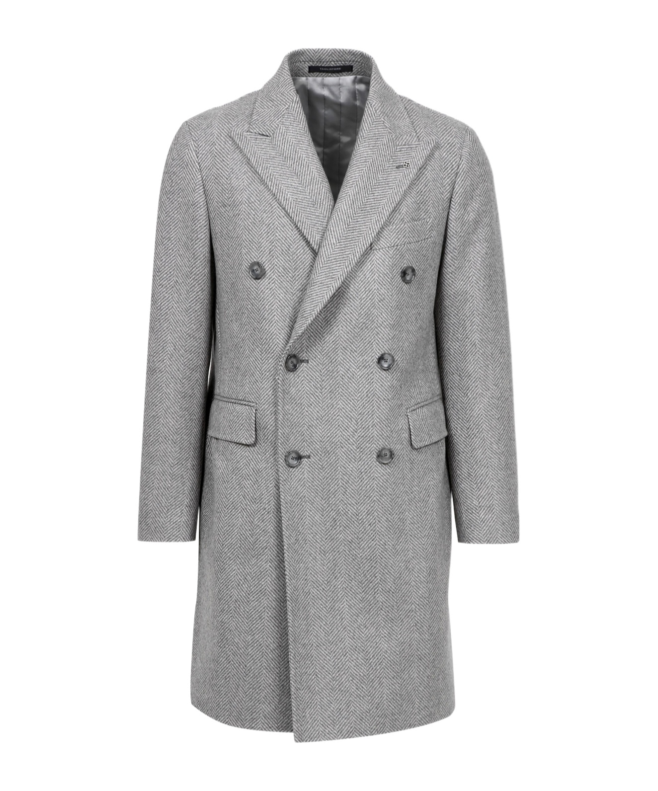 Tagliatore Long-sleeved Coat In Gray