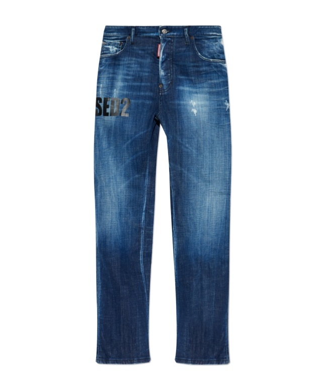 Dsquared2 Belt Loop Denim Trousers In Blue