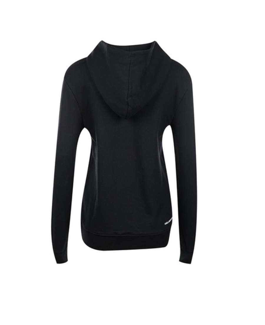 Shop Karl Lagerfeld Black Hooded Pullover