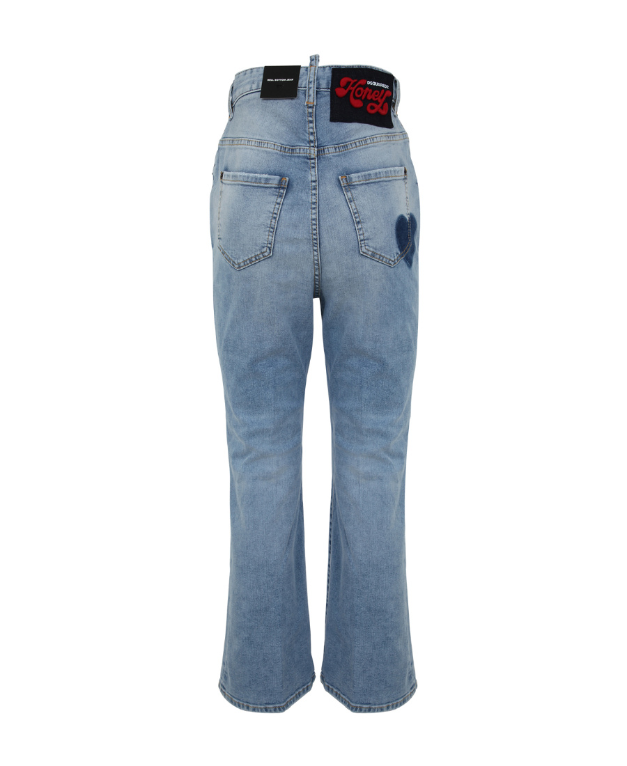 Dsquared2 Logo Jeans In Blue