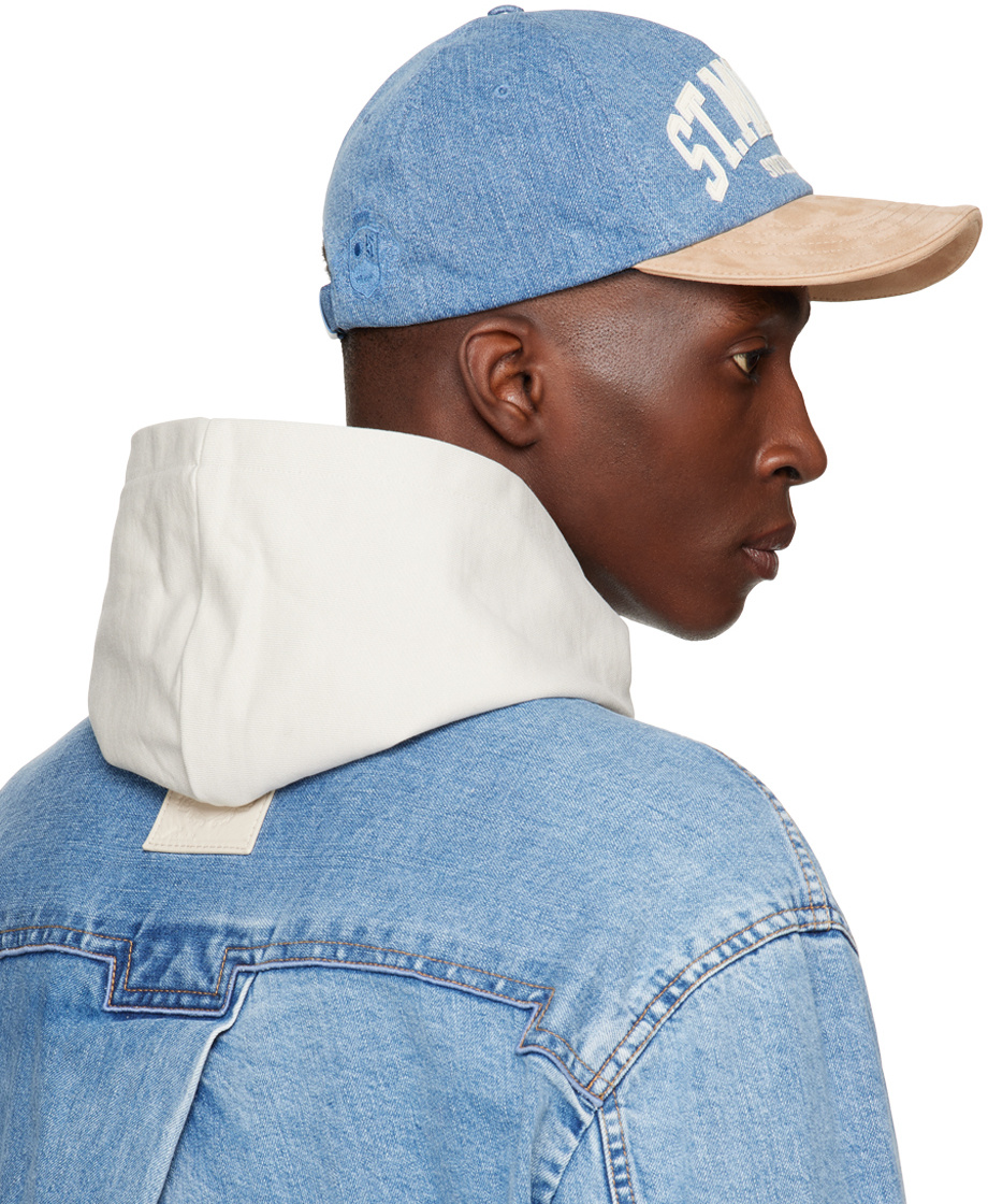 Bally Blue & Tan 'st.moritz' Cap In Blue