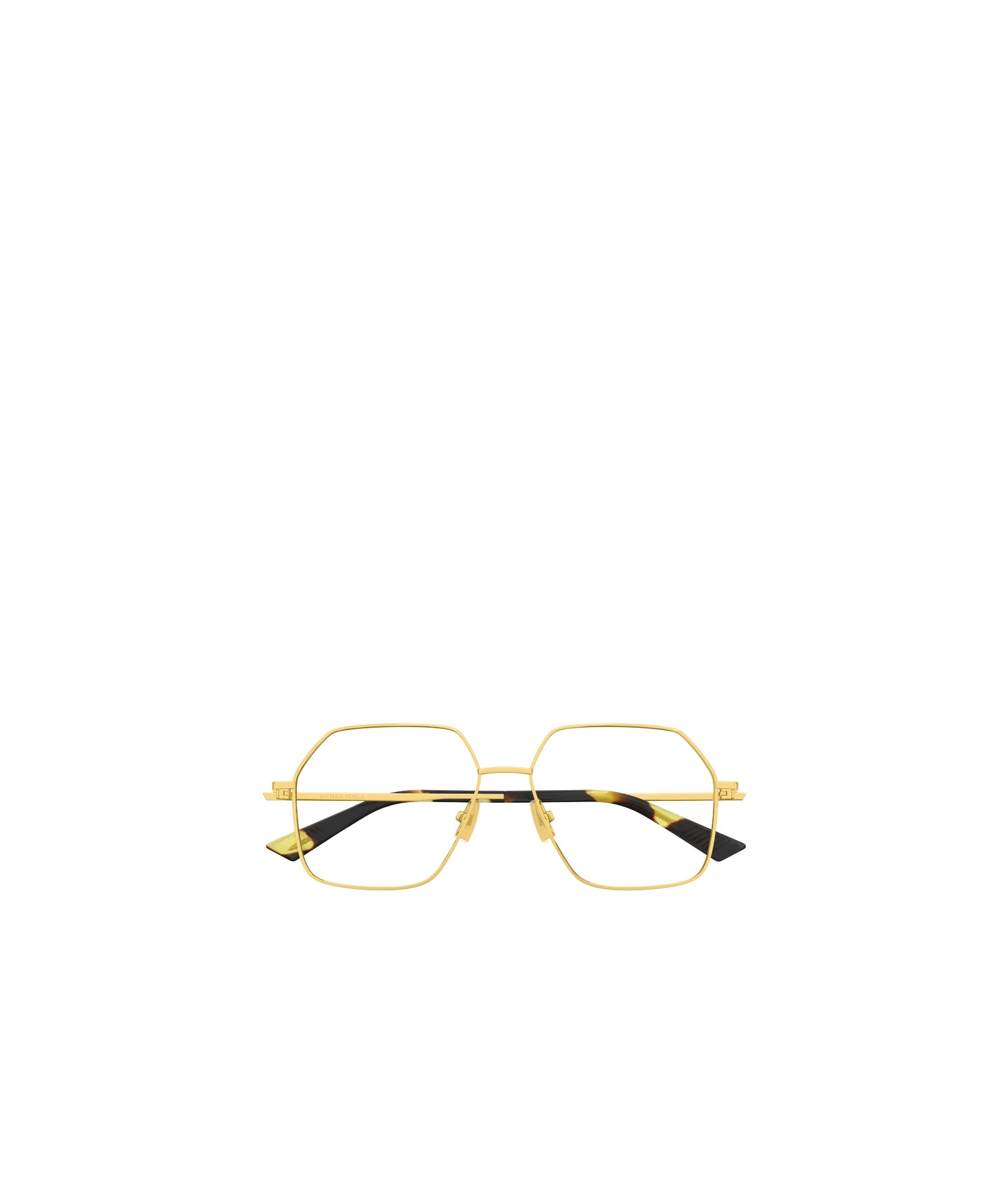Bottega Veneta Bv1332o Glasses In Gold-gold-transparent