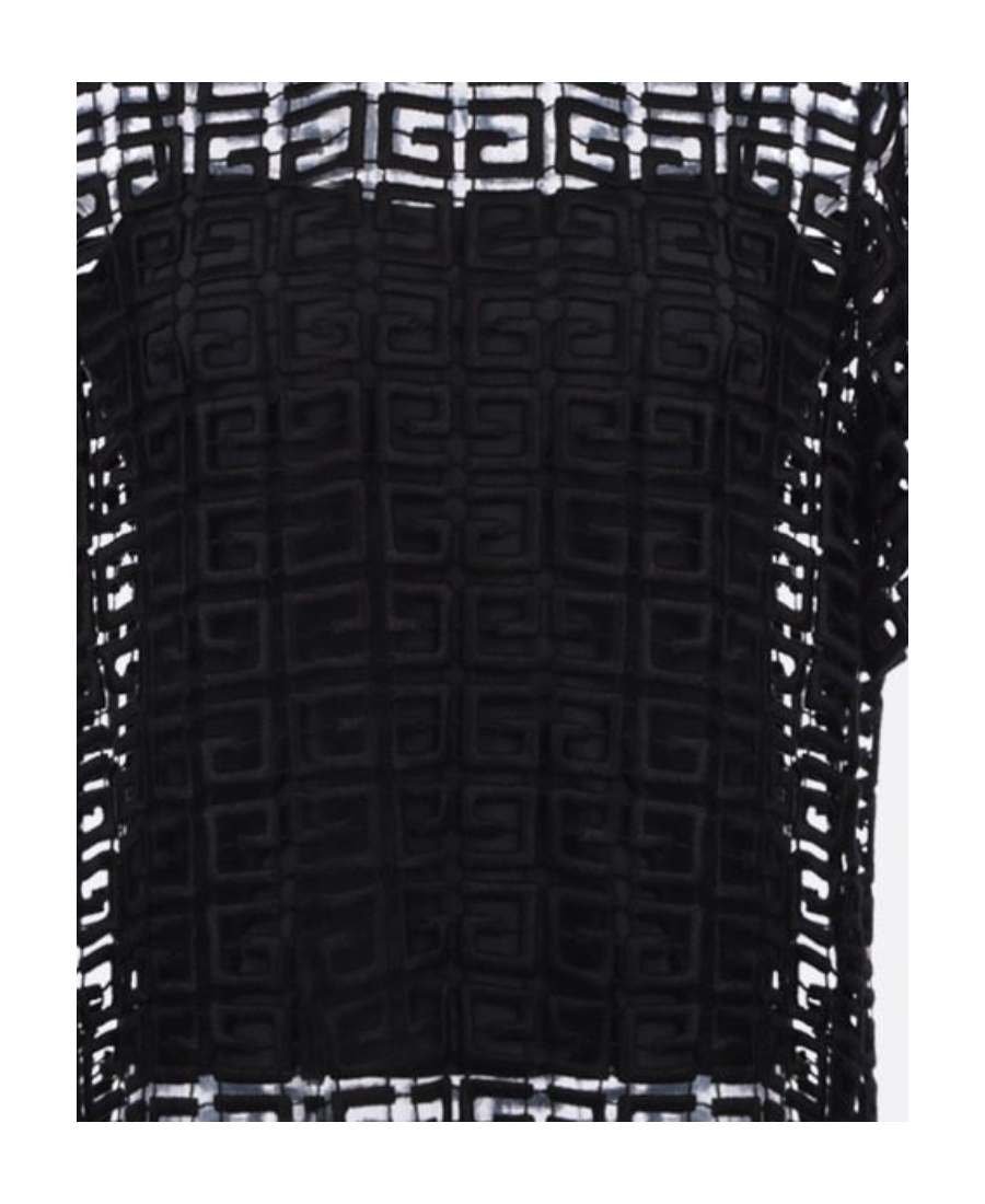 GIVENCHY 4G GUIPURE-LACE LAYERED TOP