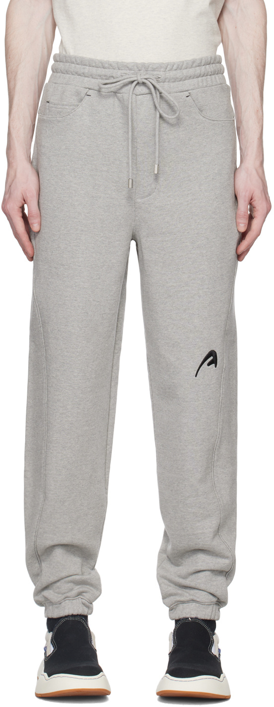 Ader Error Drawcord Elastic Waist Sweatpants In Gray