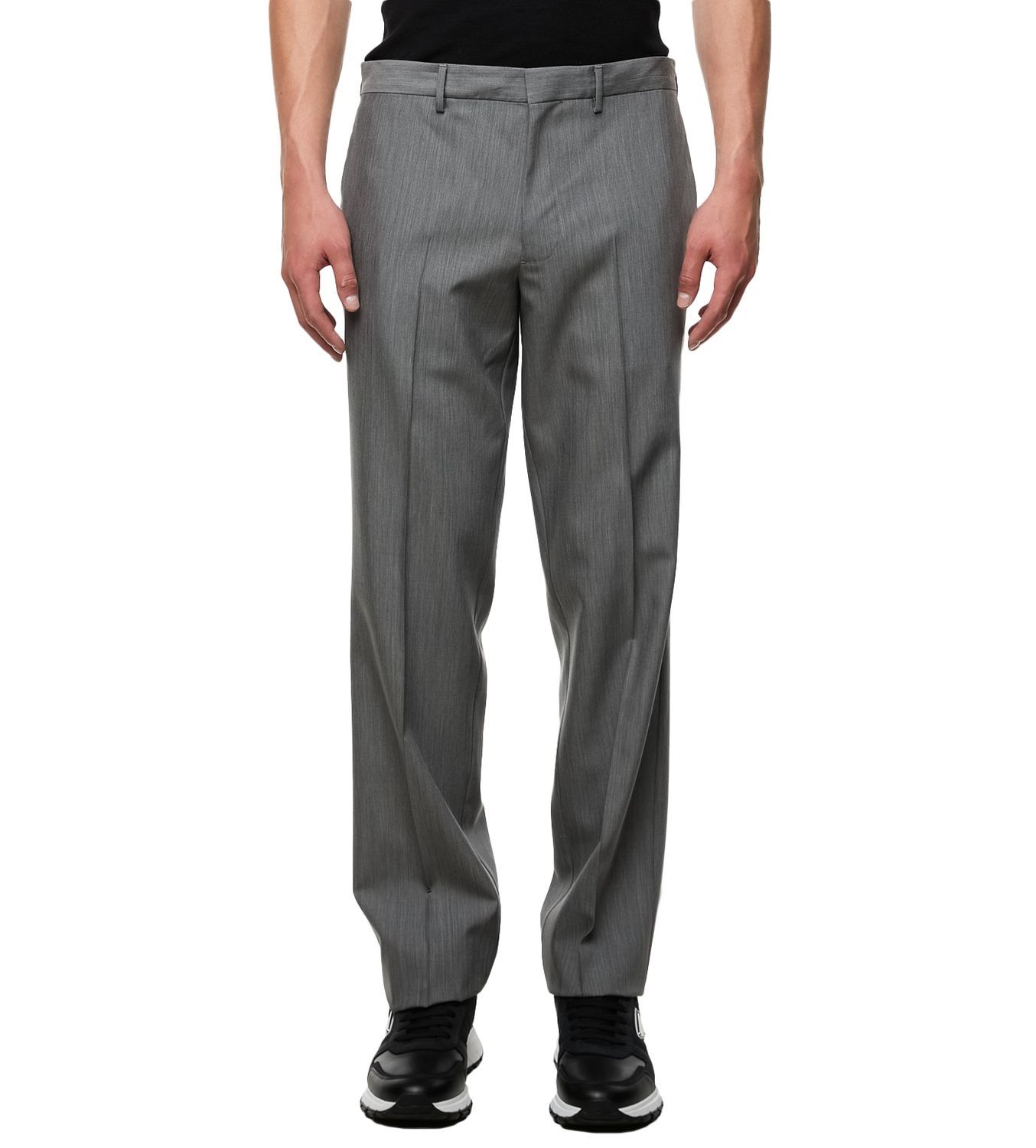Prada Massgeschneiderte Hose Aus Wolle Und Mohair In Gray
