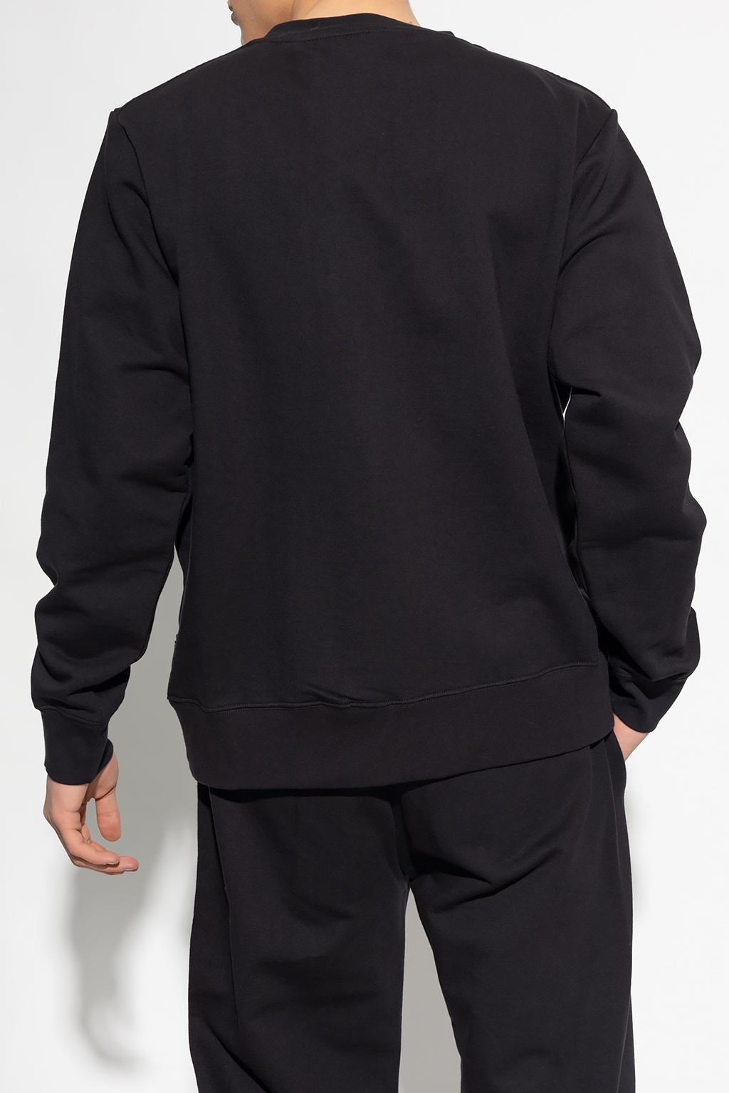 Gcds Logo-print Crew Neck Sweatshirt In Black