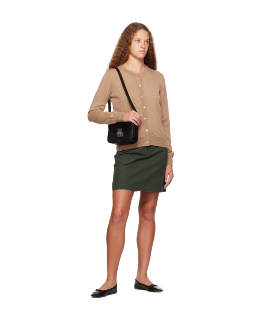 A.p.c. Mini Button Skirt In Black