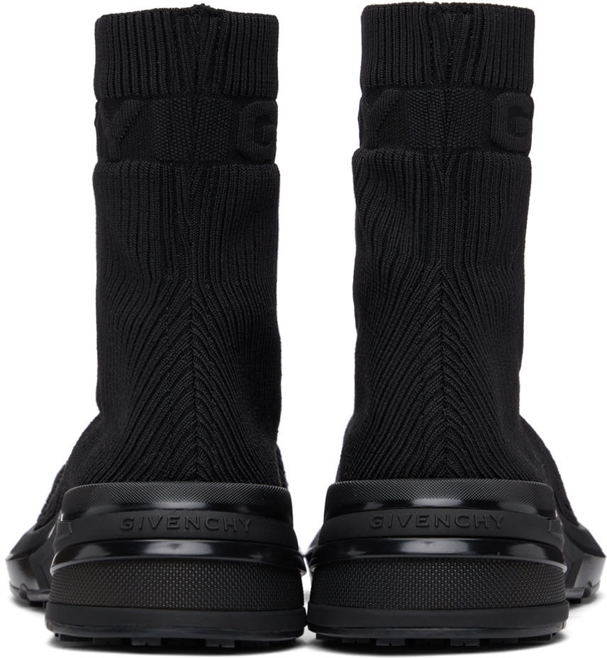 Givenchy Embossed-logo Sock-style Sneakers In Black