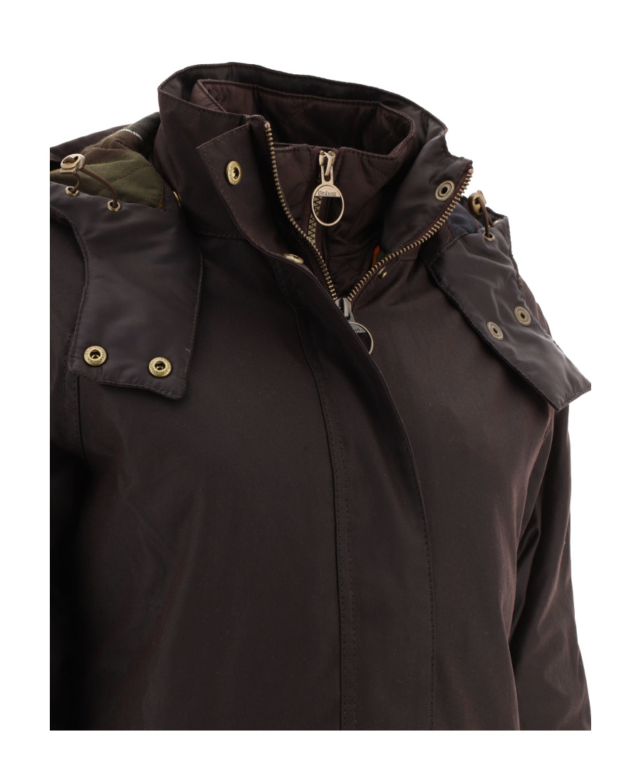 Barbour Cannich Wax Hooded Parka In Black