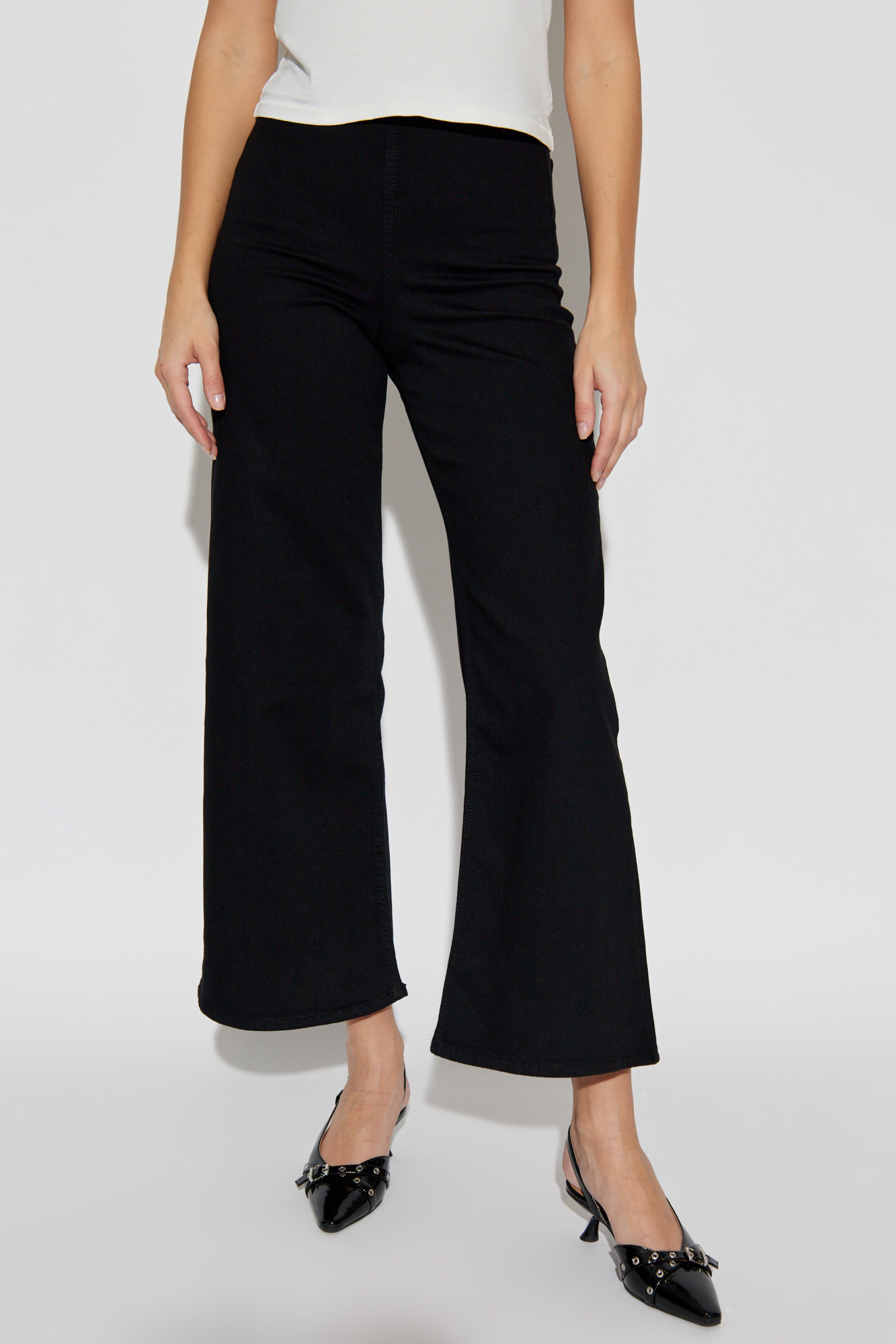 Rag & Bone Sofie Wide-leg Ponte Pants In Black
