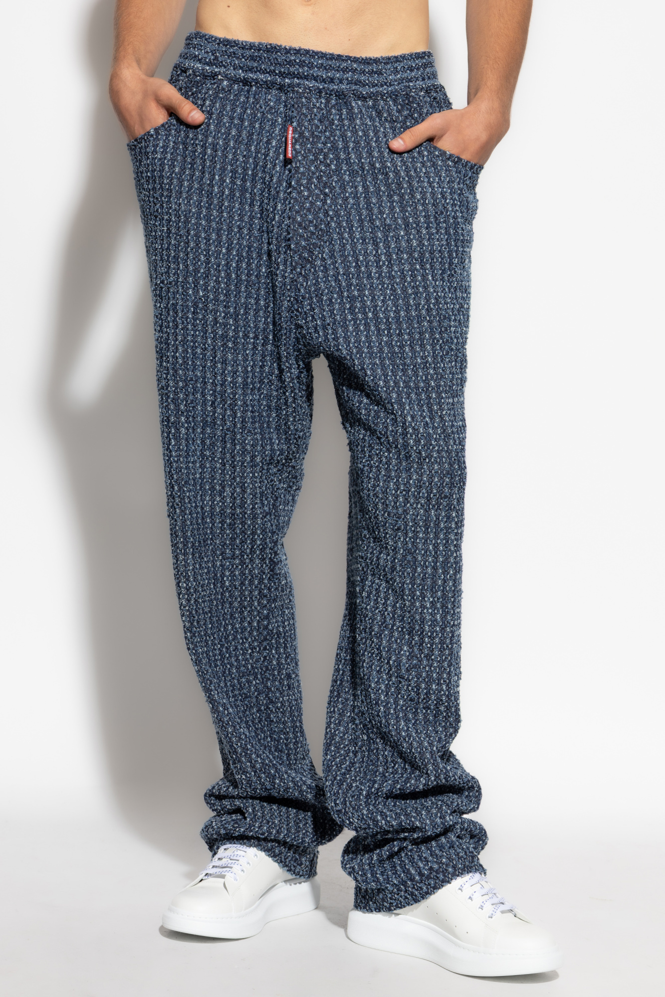 Dsquared2 Tweed Trousers In Blue