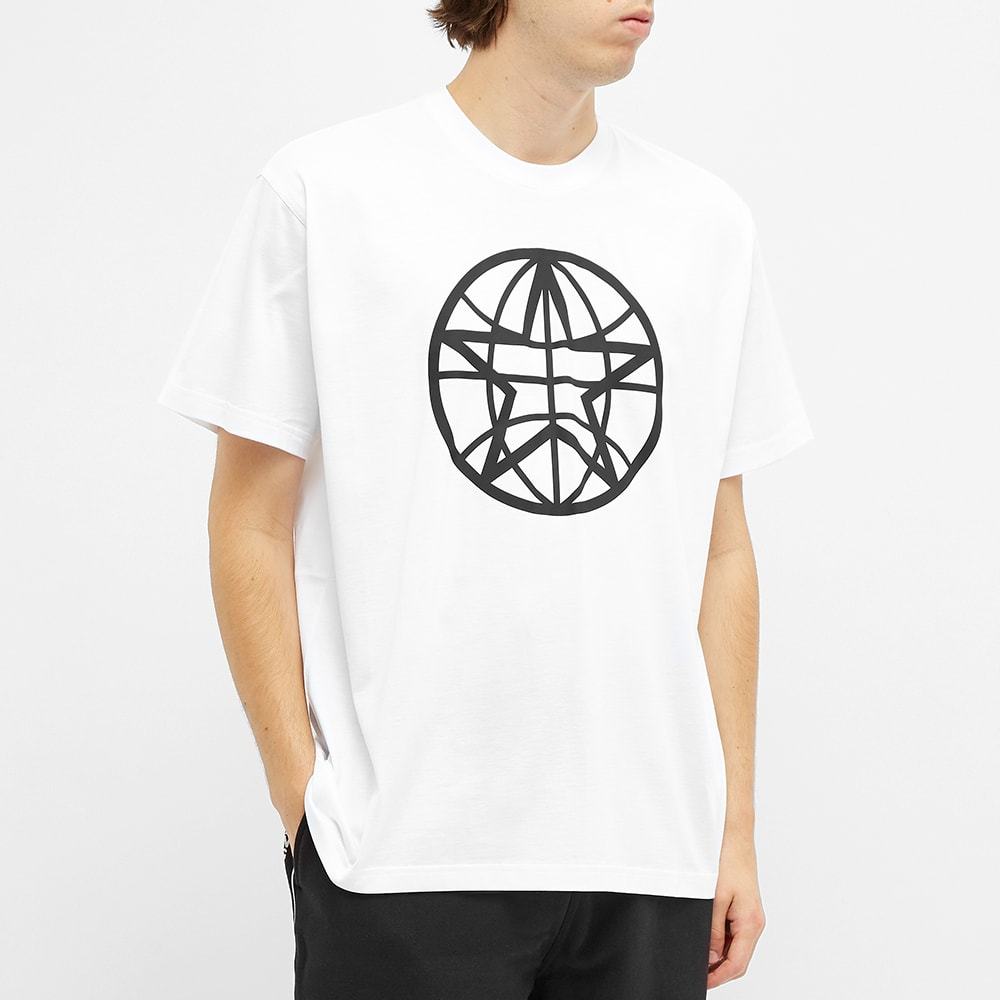 Burberry Globe Graphic Oversized T-shirt In Black