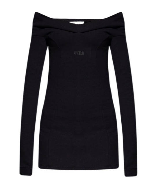 Gcds Strapless Dress In Black