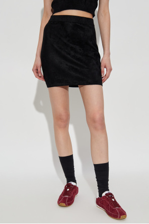 Amiri Ribbed Knit Mini Skirt In Black
