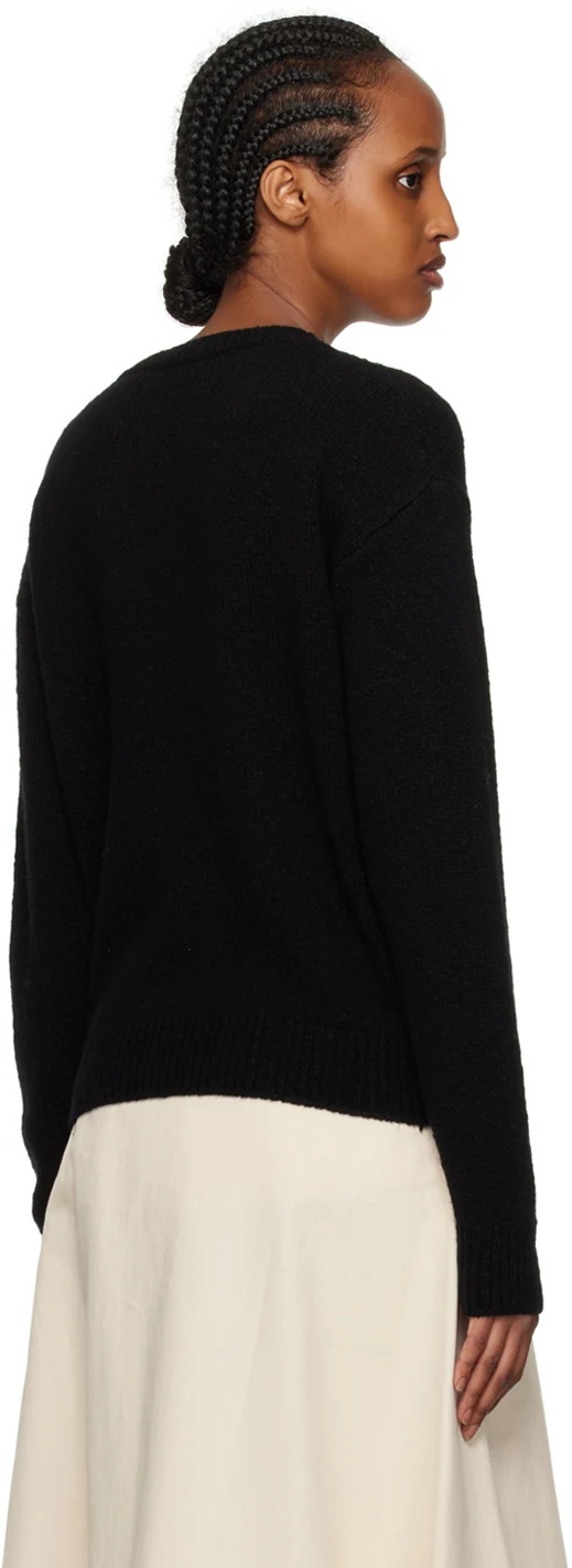 Moncler Logo Detailed Crewneck Knitted Jumper In Black