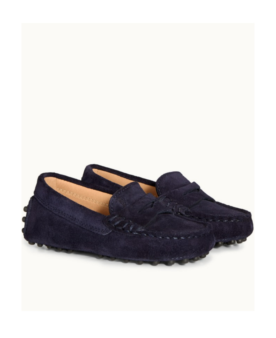 Tod's Gommino Logo-embossed Suede Slippers In Black