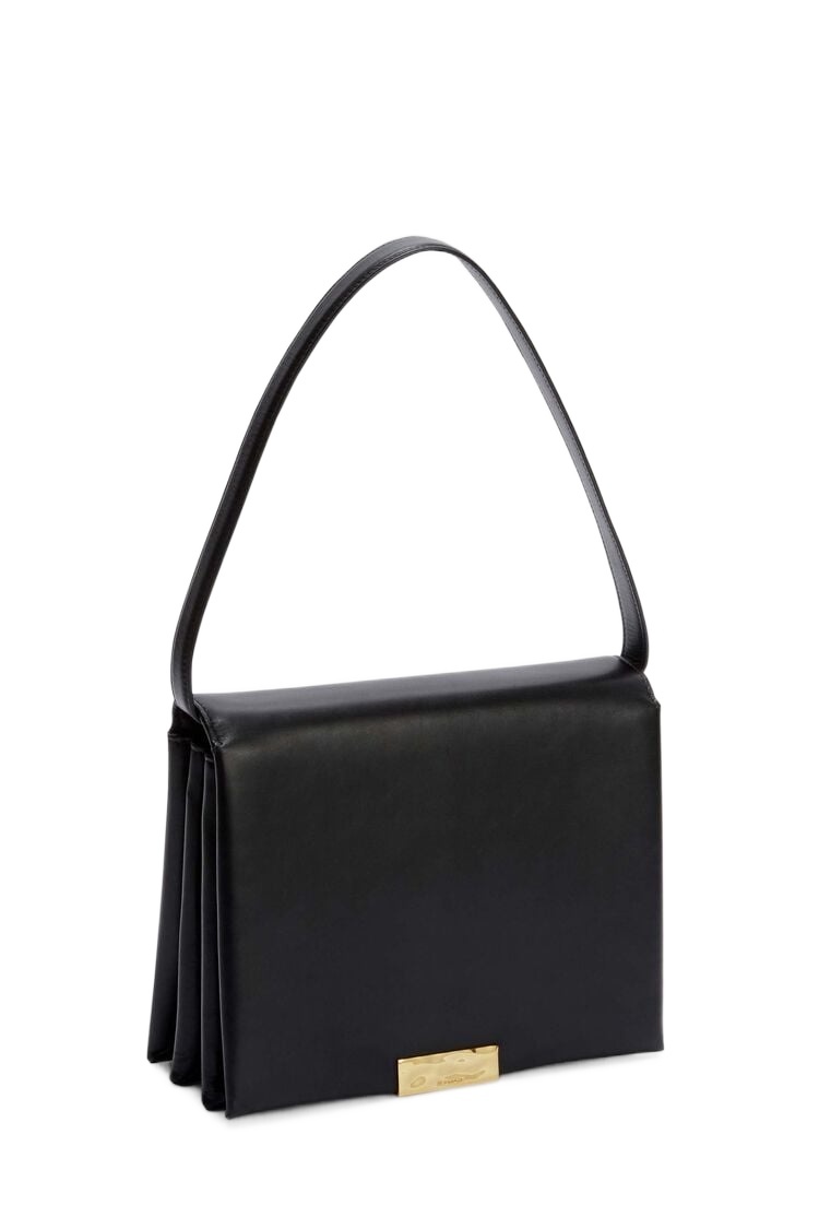 Jil Sander Medium-sized Leather Shoulder Bag In Black