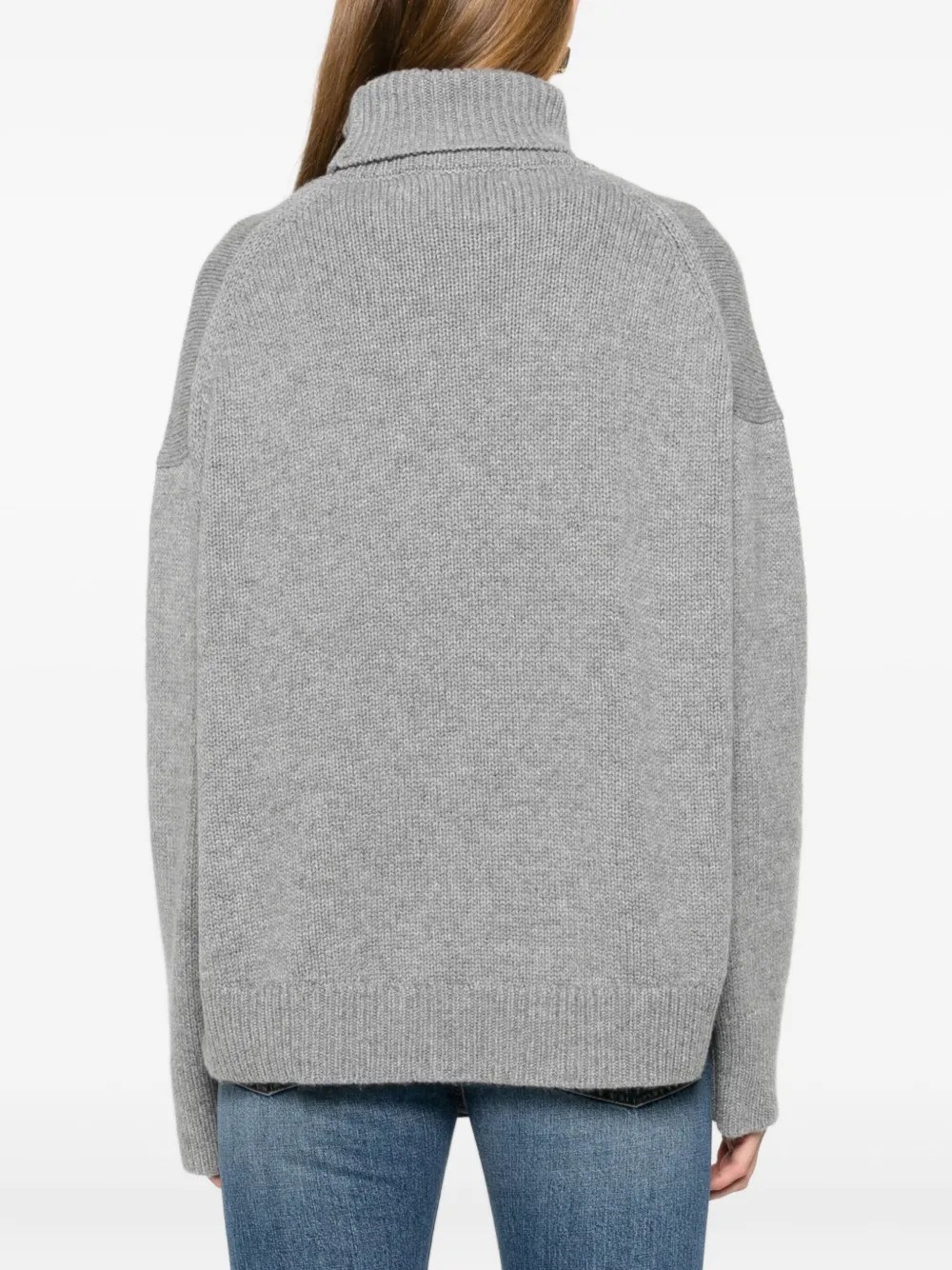 Remain Birger Christensen High-necked Knitted Sweater In Gray