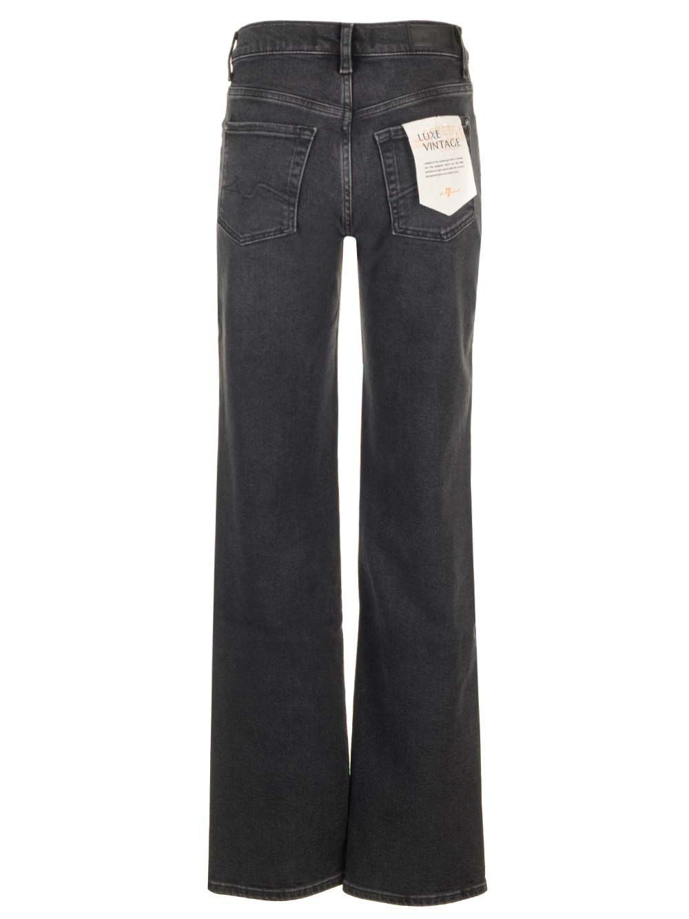 7 For All Mankind Ellie Straight Leg Jeans In Black