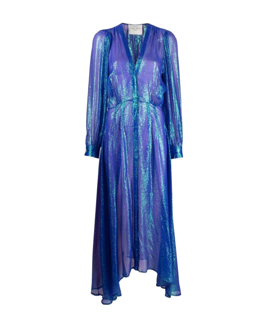 FORTE FORTE V-NECK LONG-SLEEVED DRESS